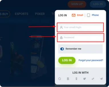 Mostbet Login Step 2 — Enter Username and Password