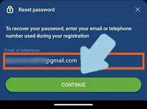 Mostbet Password Recovery Step 3 — Enter Code